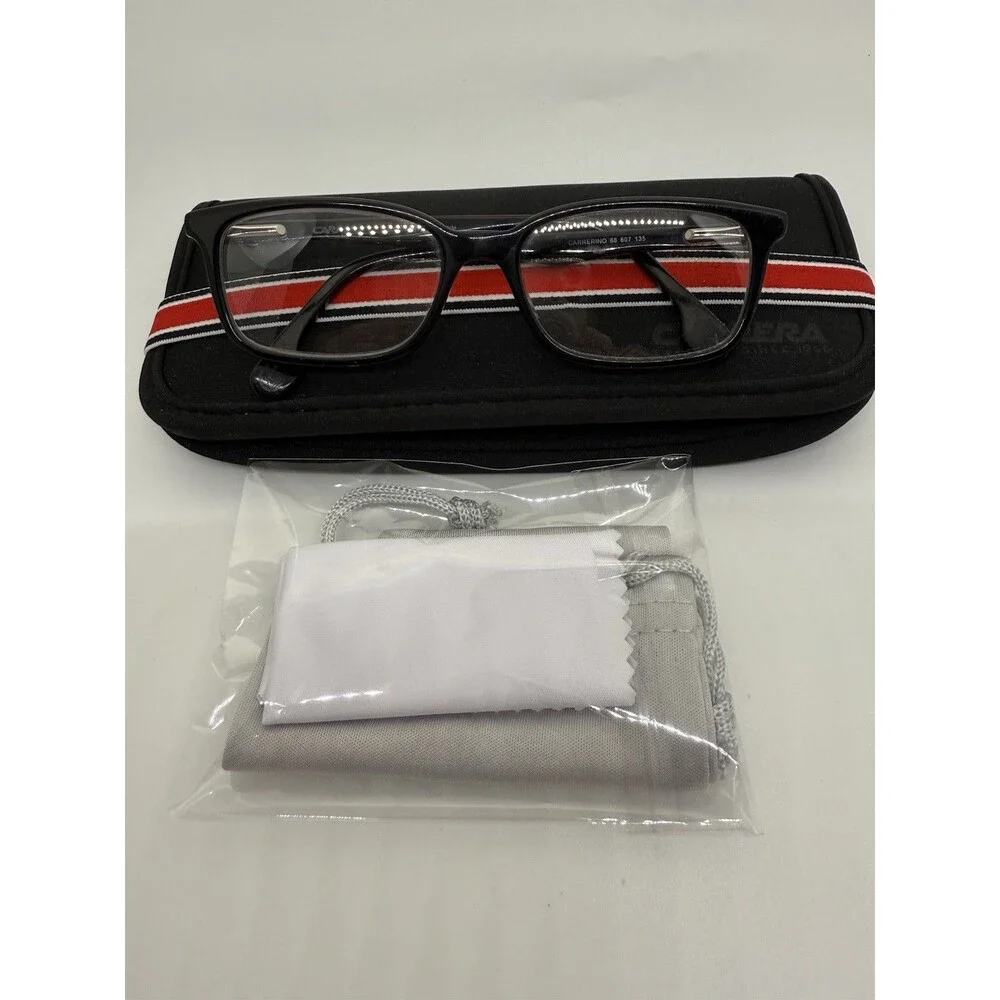 CARRERA‎ 68 807 135 BLACK AUTHENTIC EYEGLASSES CARRERINO, CASE, POUCH, CLOTH